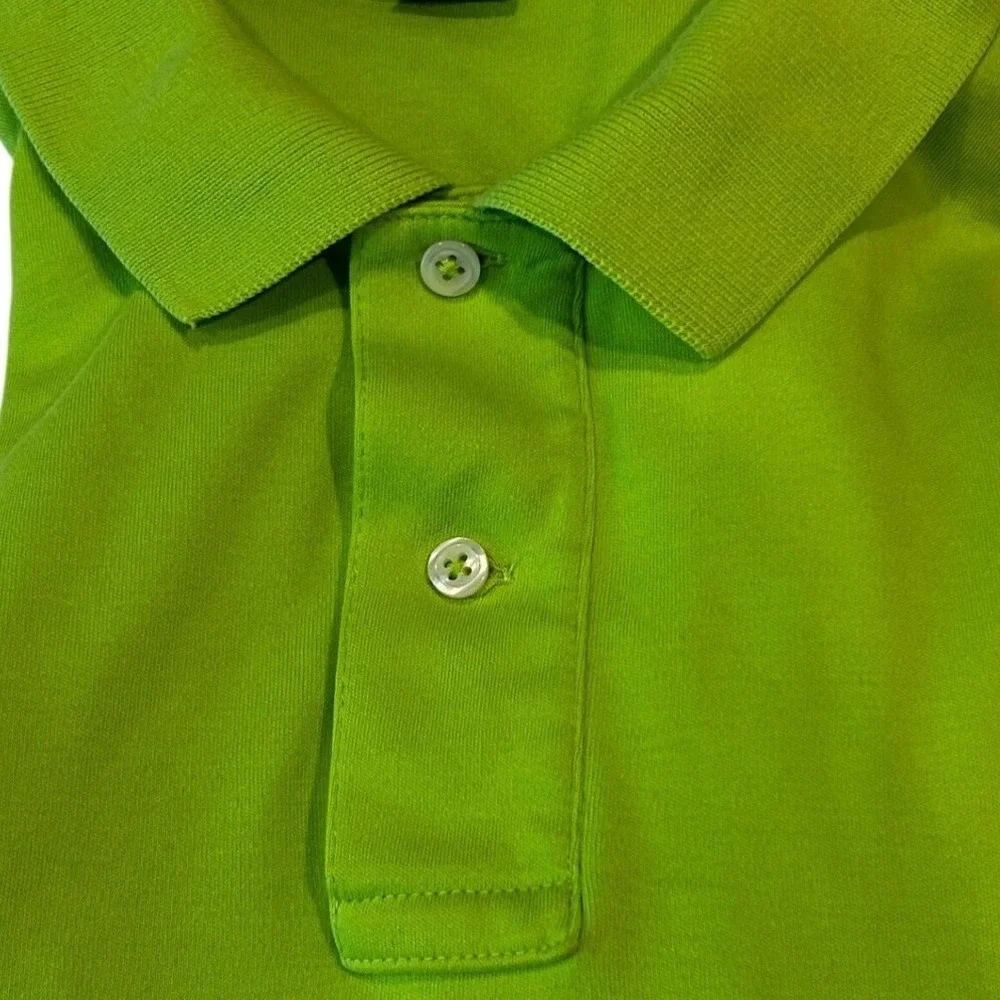 Polo Ralph Lauren Polo Shirt Large Mens Lime Green Short Sleeve Pique Pony Logo